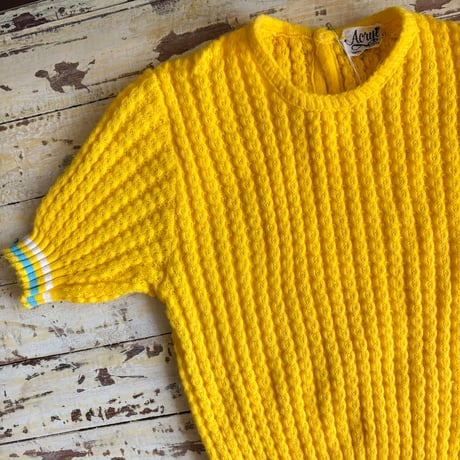yellow knit tops