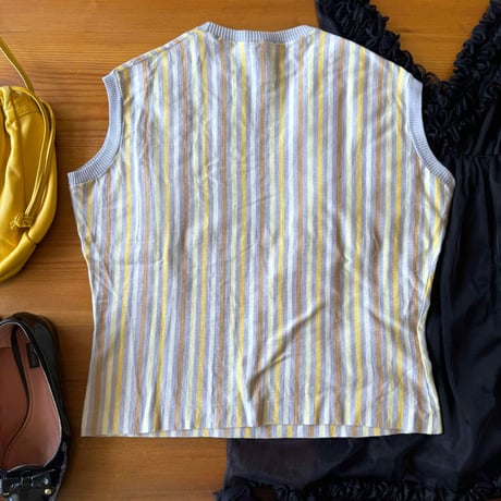 stripe sleeveless tops