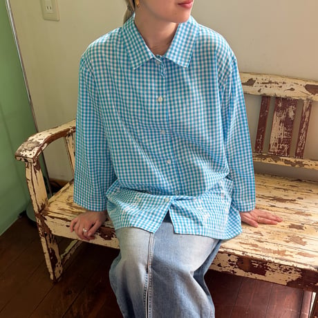 embroidery check shirt