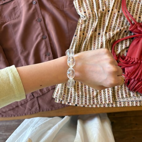 clear beads stretch bracelet