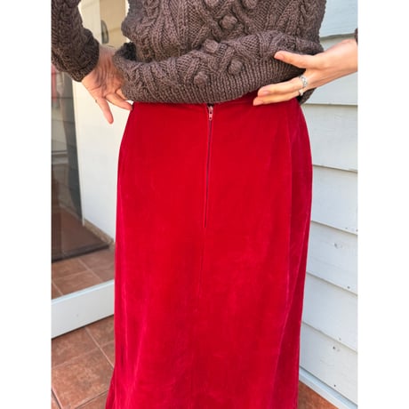velours long skirt