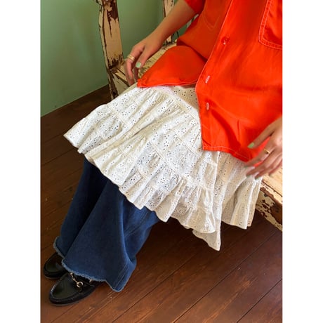 cutwork lace skirt