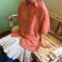 pink beige safari shirt
