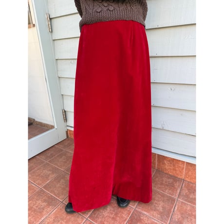 velours long skirt