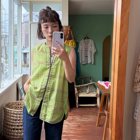 zip up check tops