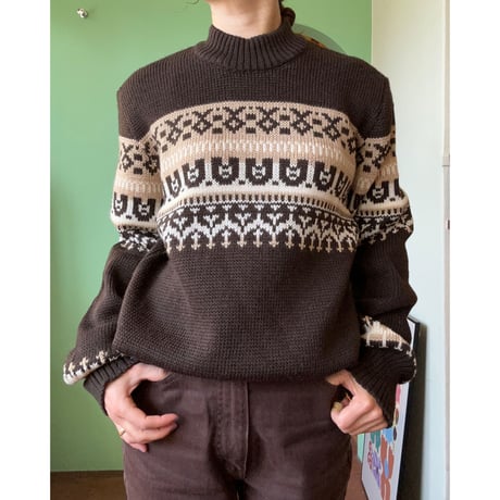 nordic brown sweater