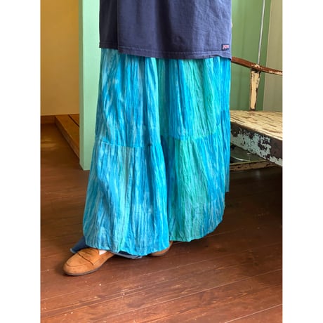 made in India blue cotton long skirt