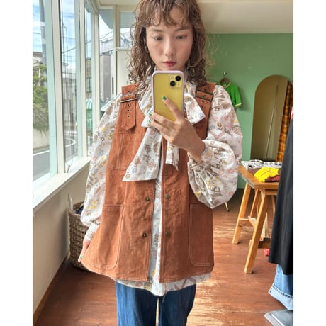 real leather vest