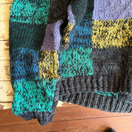 block pattern sweater