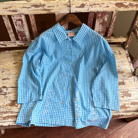 embroidery check shirt