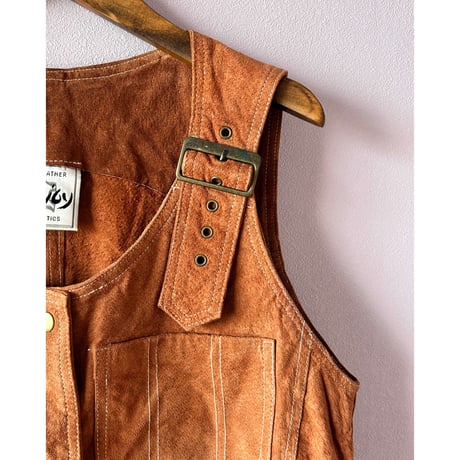 real leather vest