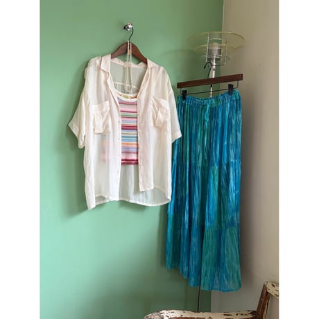 made in India blue cotton long skirt