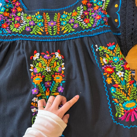 black Mexican dress
