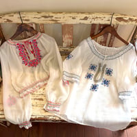 see-through Tyrolean blouse