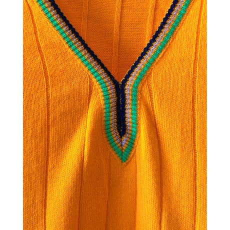 orange striped knit