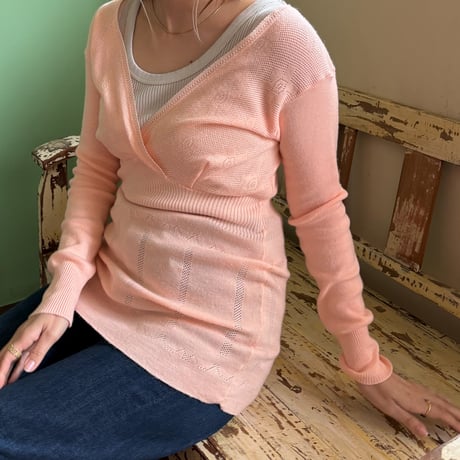 pink knit tops