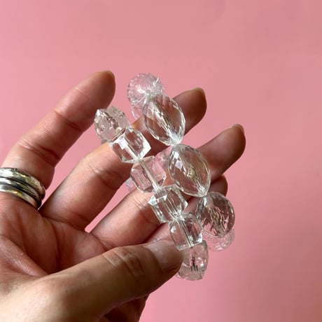 clear beads stretch bracelet