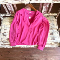 made in Italy pink frill blouse