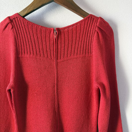 red knit dress