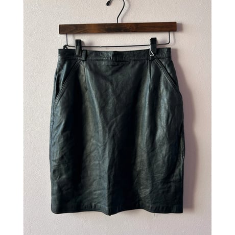 leather mini  skirt
