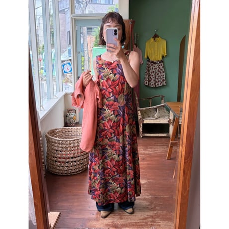 floral sleeve less dress