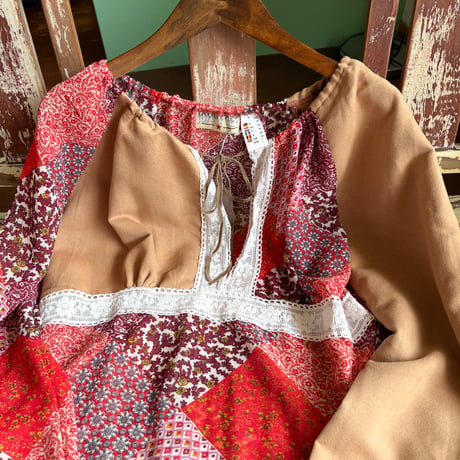 patchwork design tunic ⚪️
