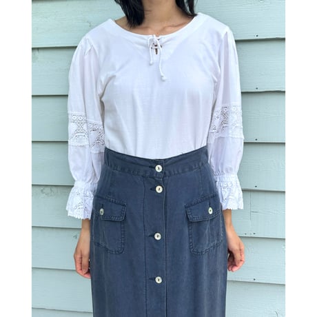 crochet design frill blouse