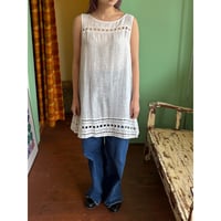 sleeveless linen midi dress