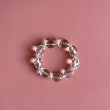 clear beads stretch bracelet