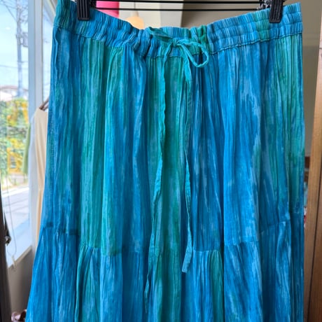 made in India blue cotton long skirt