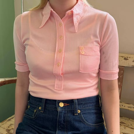 70s made in Stockholm baby pink tops