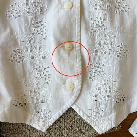 cutwork vneck vest