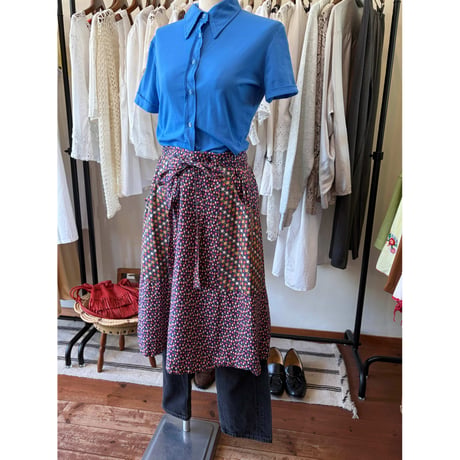floral design wrap skirt