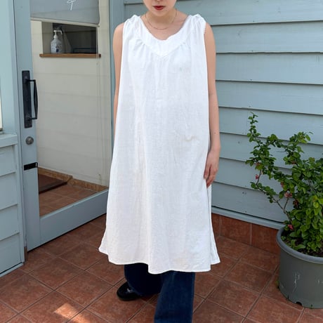 cotton sleeveless long dress