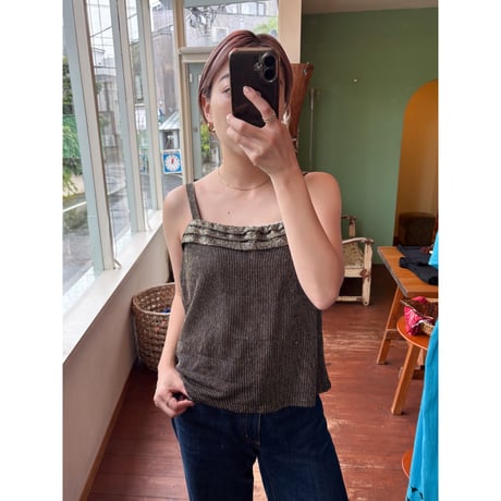 glitter camisole tops