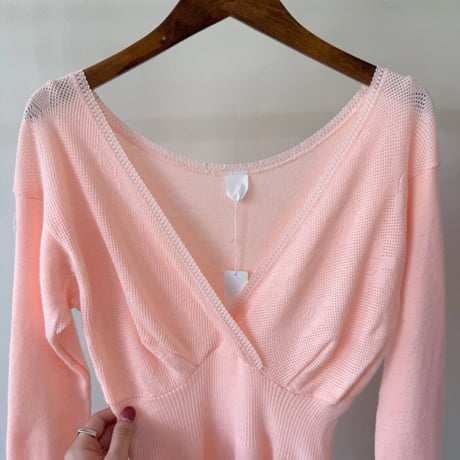pink knit tops