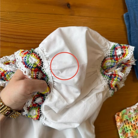 made in USA rainbow embroidery design blouse