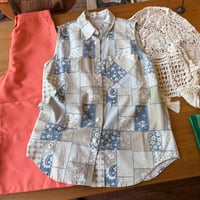 floral sleeve less tops