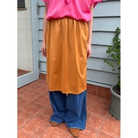 terracotta midi skirt