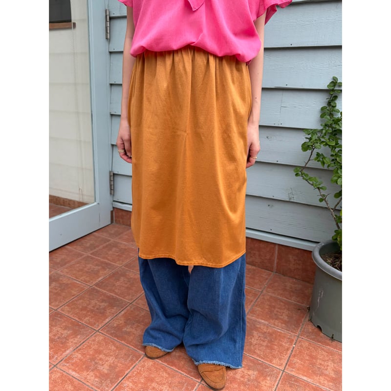 terracotta midi skirt | Bent