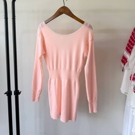 pink knit tops