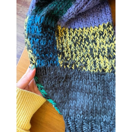 block pattern sweater