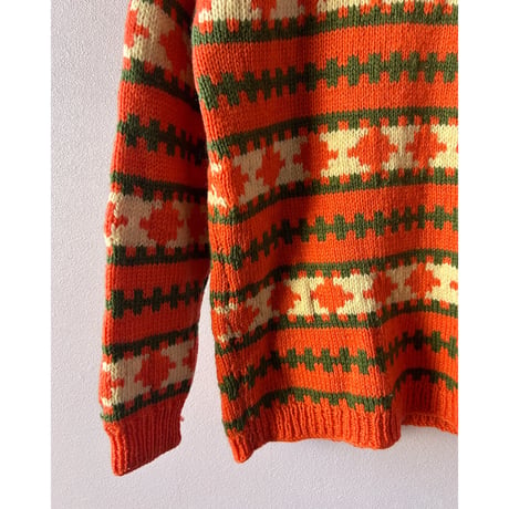 high neck design sweater