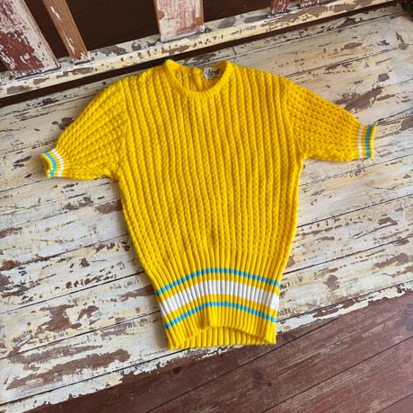 yellow knit tops