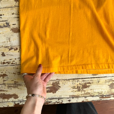 made in USA yellow logo tee