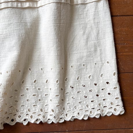 linen cutwork lace skirt
