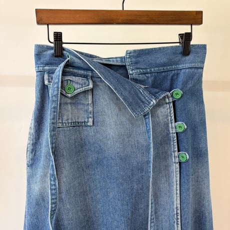denim midi skirt