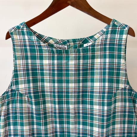 check pattern midi dress