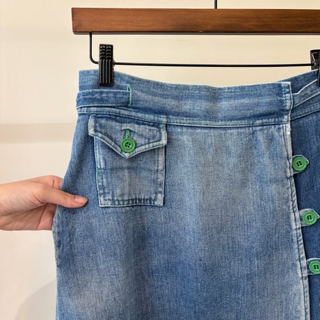 denim midi skirt