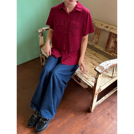 Burgundy s/s shirt